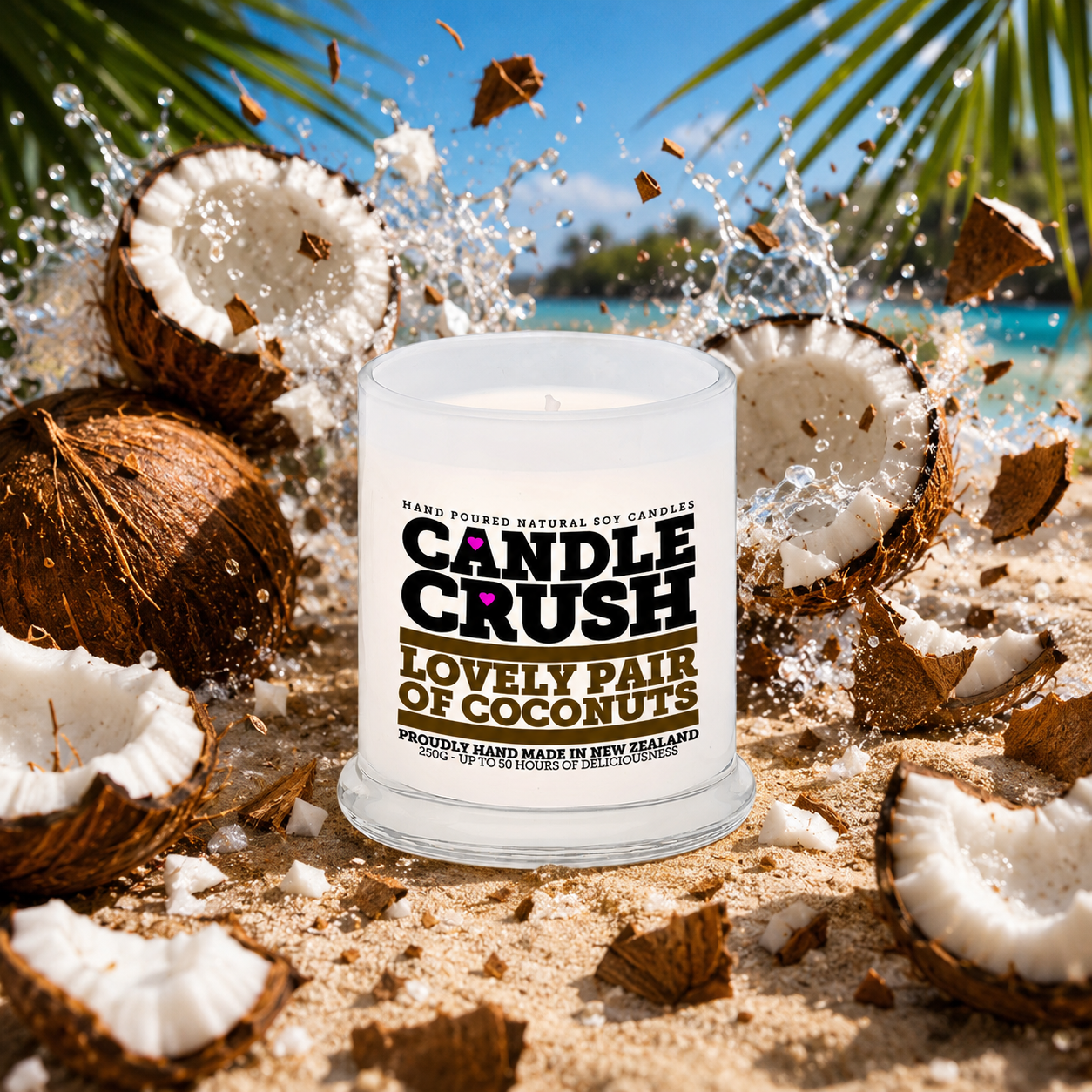 Lovely Pair of Coconuts Scented Candle
